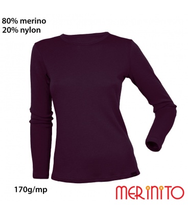 Bluza dama 170g 80%merino 20%nylon