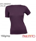 Tricou dama Merinito 150g 85% lana merinos 15% in
