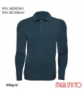 Bluza barbatesca "Polo Jersey" 200g 50% merino 50% bumbac