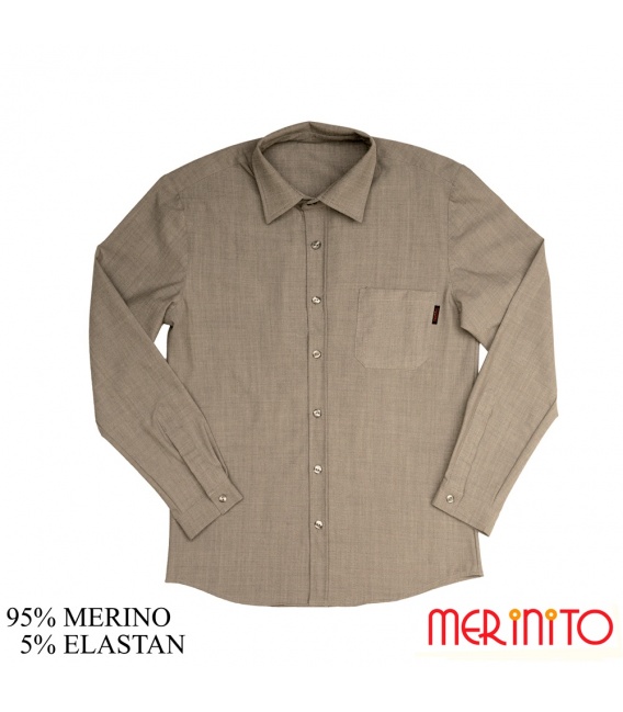 Camasa barbateasca  50% merino 50% fibra de soia