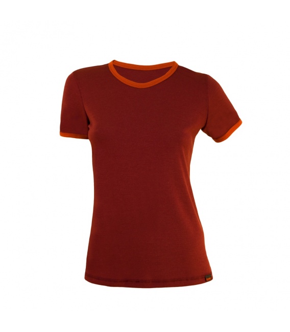 Merino wool tshirt wine-orange Merinito