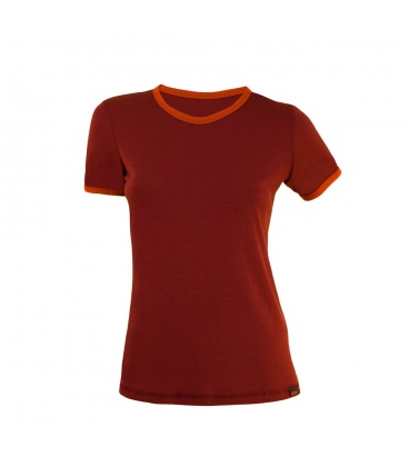 Merino wool tshirt wine-orange Merinito
