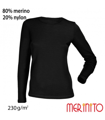 Bluza dama 100% lana merinos 230 g/mp