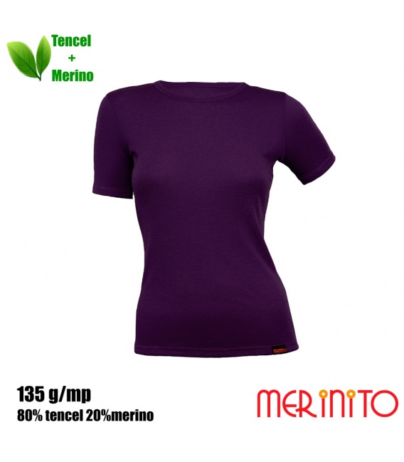 Tricou dama Merinito 135g 80% tencel 20% lana merinos