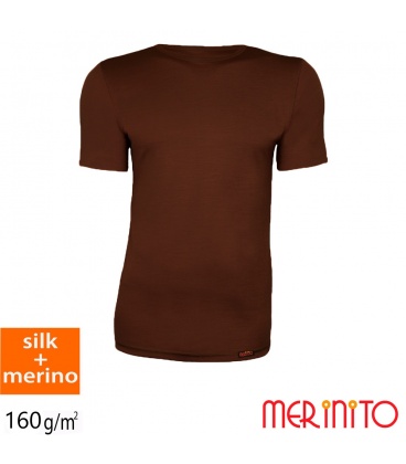 Tricou barbatesc 70% matase 30% merino