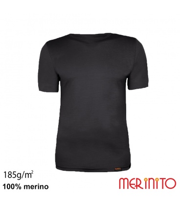 Tricou barbatesc cu maneca scurta 100% merino 185g