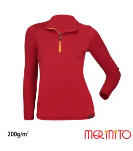 Bluza dama Merinito Sport Zip 200g 100% lana merinos