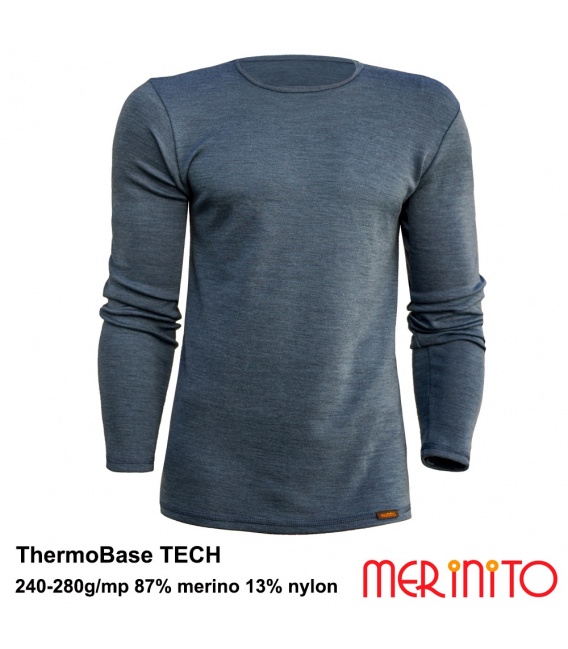 Bluza barbateasca Merinito Thermal Base Tech 240-280g/mp