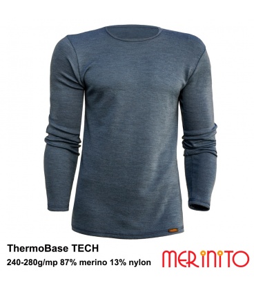 Bluza barbateasca Merinito Thermal Base Tech 240-280g/mp