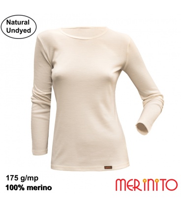 Bluza dama Merinito Natural Undyed  175g 100% lana merinos
