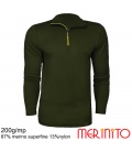 Bluza barbati Merinito ZIP 200g 87% lana merinos extrafina 13% nylon
