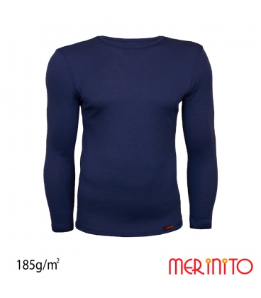 Bluza de corp lana merinos maneca lunga negru
