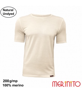 Tricou barbatesc Merinito Natural Undyed  200g 100% lana merinos