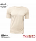 Tricou barbatesc Merinito Natural Undyed  200g 100% lana merinos