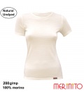 Tricou dama Merinito Natural Undyed  200g 100% lana merinos