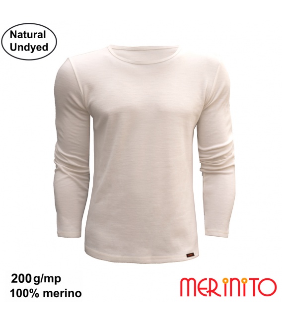 Bluza dama Merinito Natural Undyed  200g 100% lana merinos