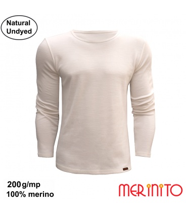 Bluza dama Merinito Natural Undyed  200g 100% lana merinos