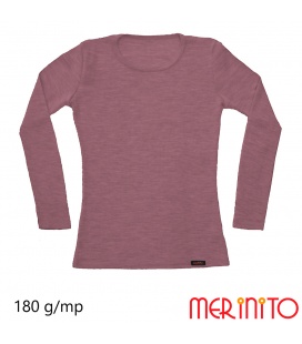 Bluza dama Rib Pointelle 100% merino