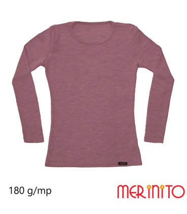 Bluza dama Rib Pointelle 100% merino