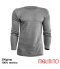 Bluza barbateasca 100% lana merinos 200g/mp