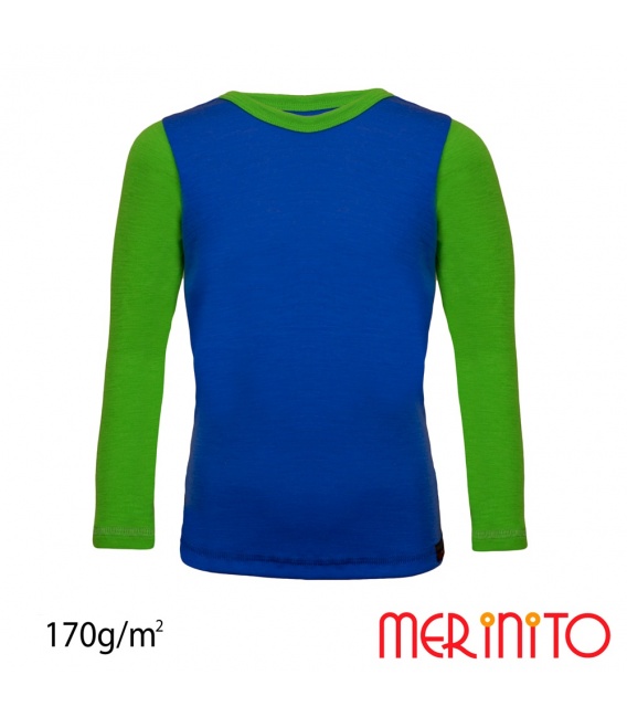 Tricou copii  maneca lunga  bicolor 170g